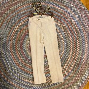 Tom and Drew Herringbone Suspender Pants